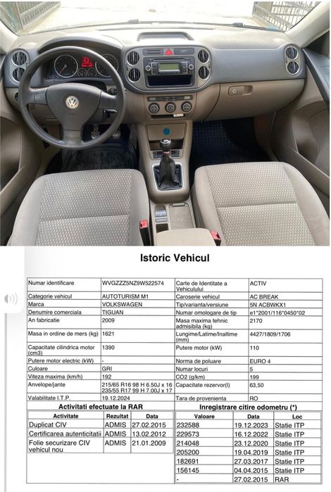 Vw Tiguan 2009 4x4 1.4TSI