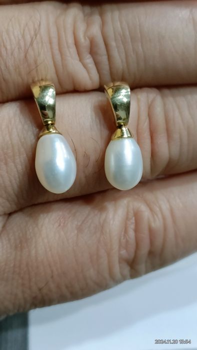 Vind cercei Christ din aur 14kt cu perle