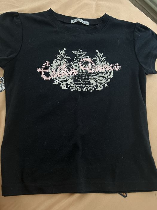 Черна тениска с натпис