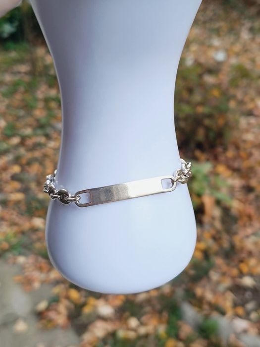 Veche bratara masiva din argint de 925