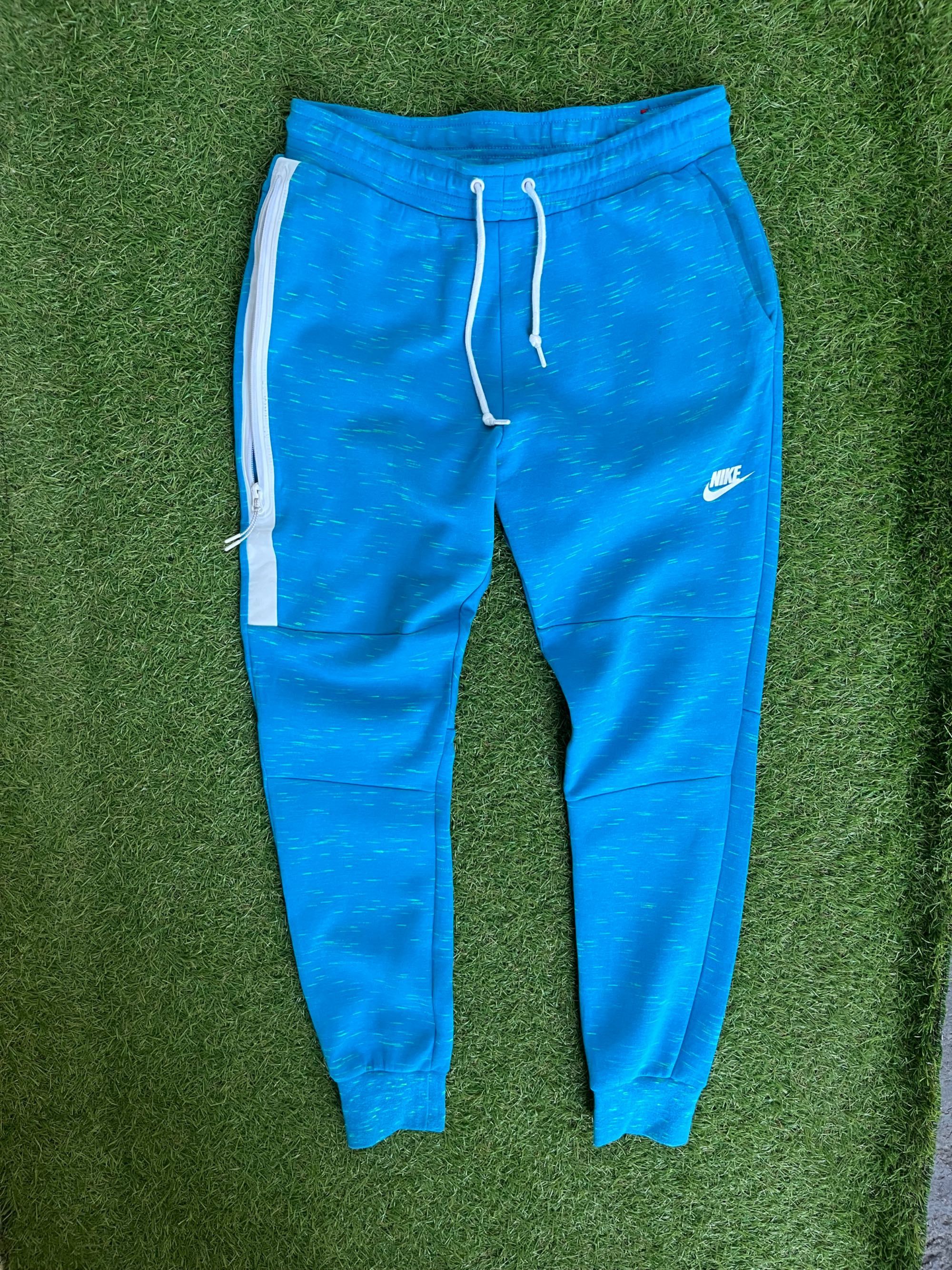 Мъжко долнище : Joggers Nike Tech Fleece Pants Tapered Teal Blue М