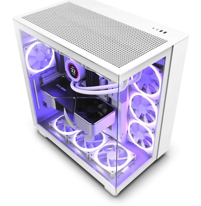 Компютърна кутия NZXT H9 Flow RGB WHITE