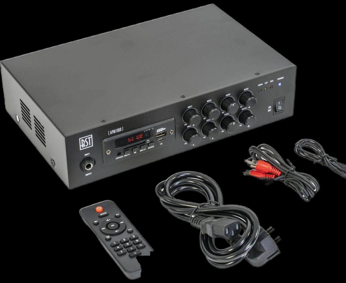 Усилвател BST APM1060 – Компактен PA миксер-усилвател, 60 W, с USB, SD