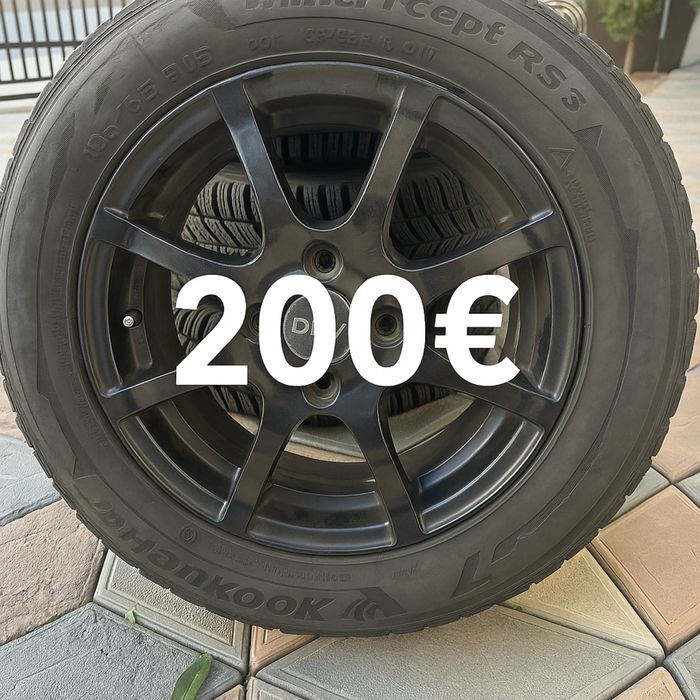 Set jante DBV 15” + cauciucuri iarnă Hankook 185/65R15