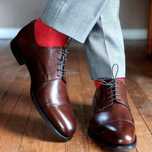 Pantofi derby 44 de lux lucrati manual La Maison Du Chausseur NOI piel