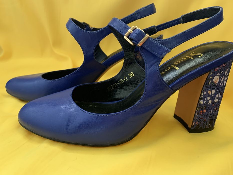 Босоножки синие удобные