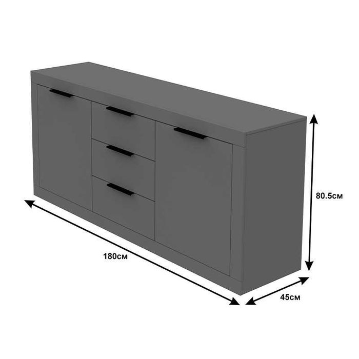 Скрин, Doha, Сив, Бял, Пдч, 180х45х80.5см.