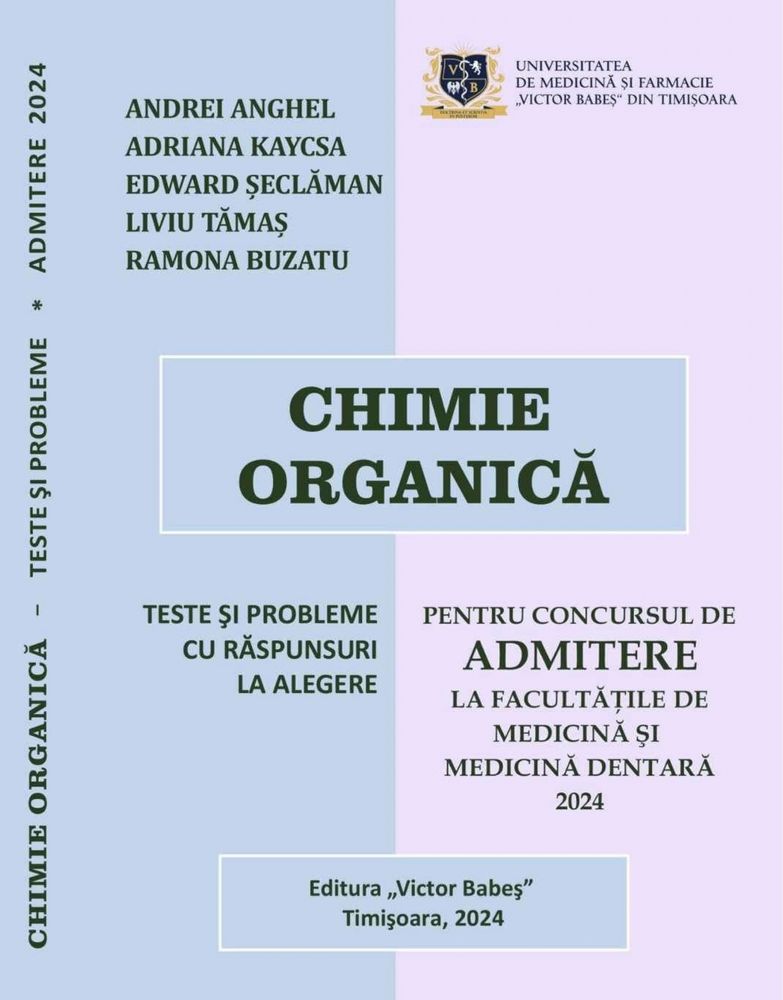 Teste Biologie si Chimie Medicina Timisoara 2024