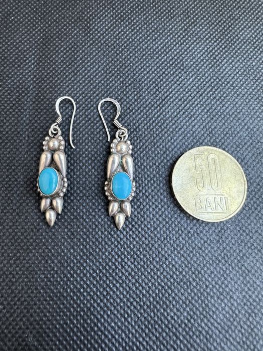 Cercei argint 925 Turcuoaz original