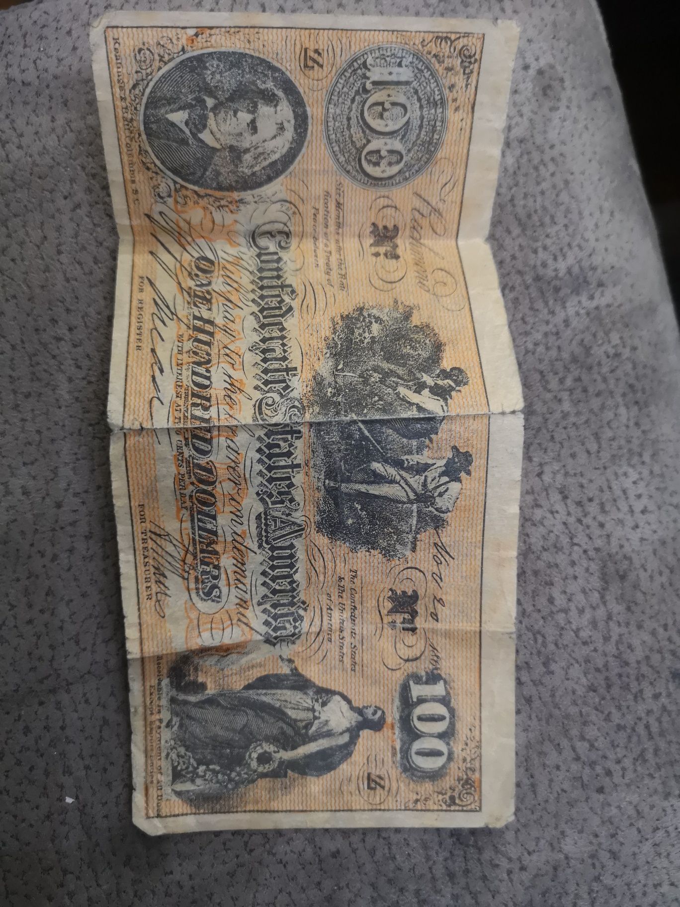Boncnota 100 dolari 1862