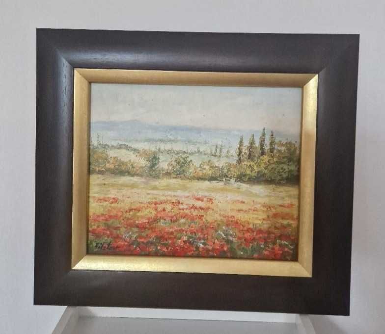 tablou pictat manual-39x34,5 cm, elegant și decorativ