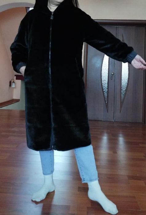 Двухсторонняя шуба куртка