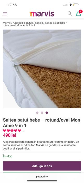 Saltea patut bebe