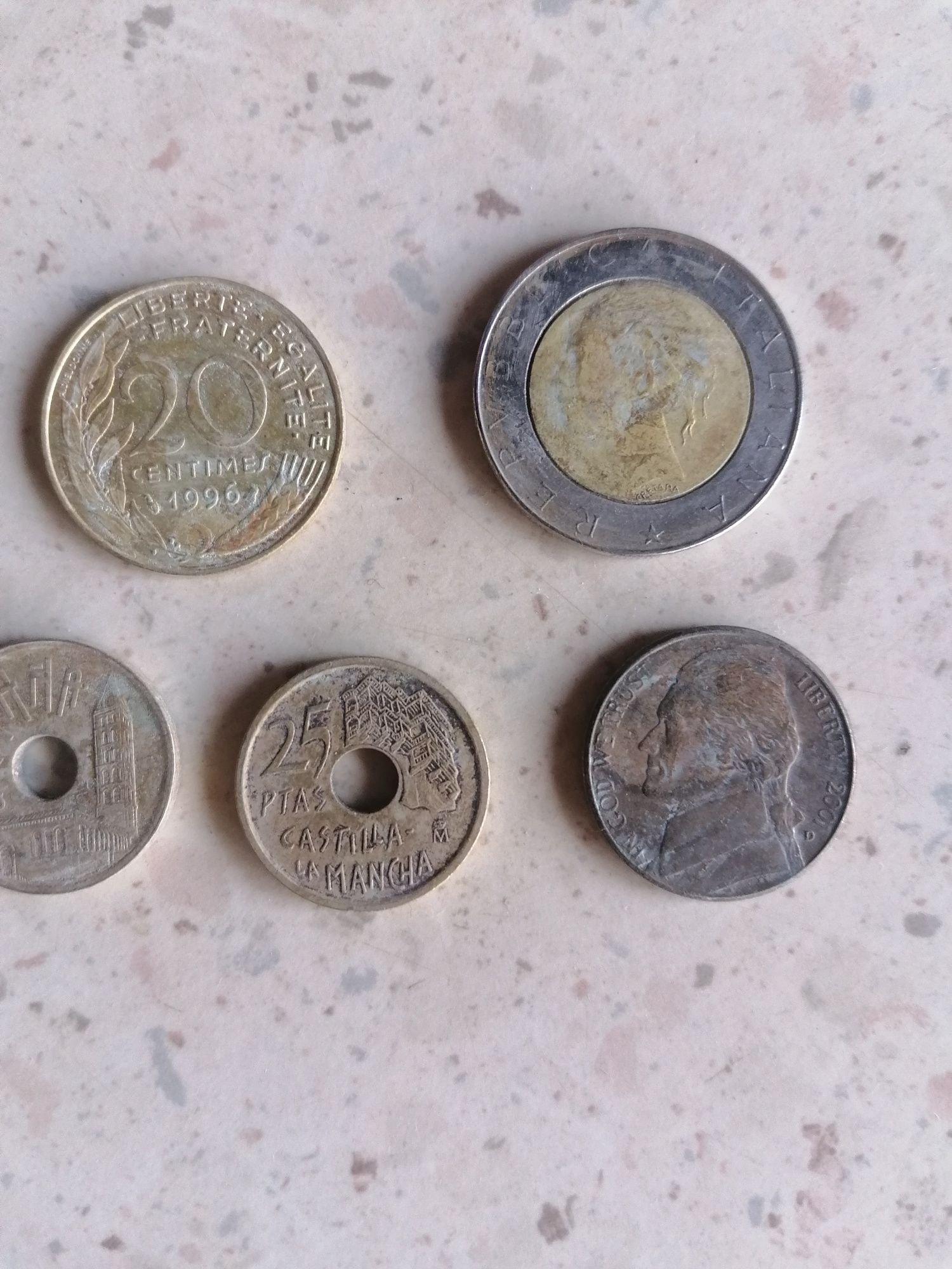Lot 7 monede de colectie din diferite tari