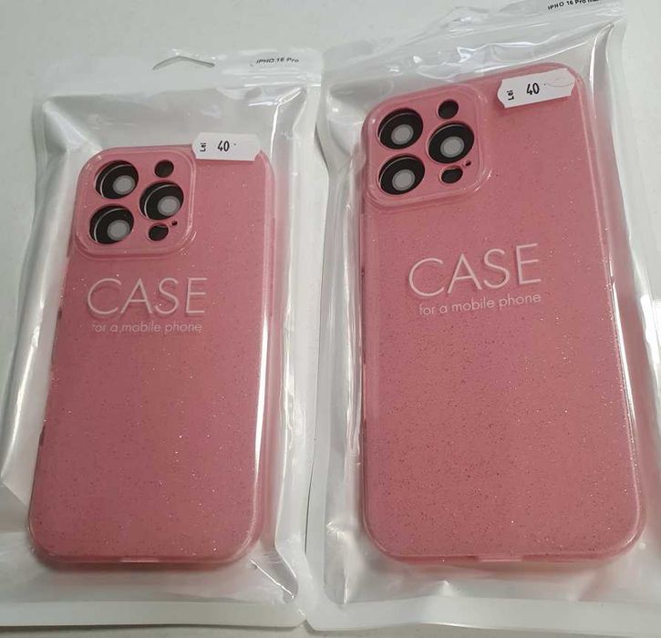 Husa Sclipici iPhone 16 Pro Max - 16 Plus - Protectie Camera - Pink