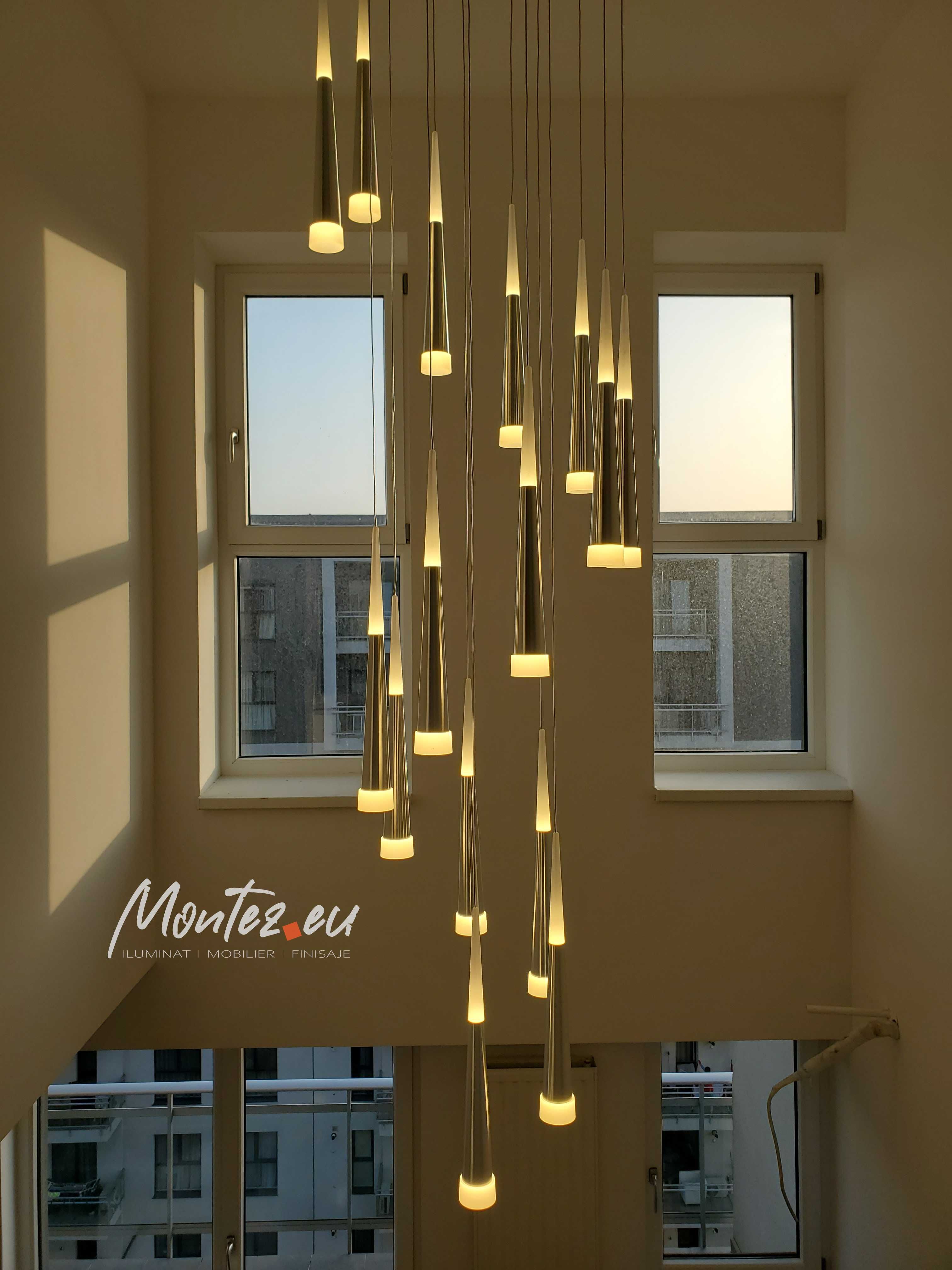 Montare corpuri de iluminat - lustre aplice spoturi montaj electrician