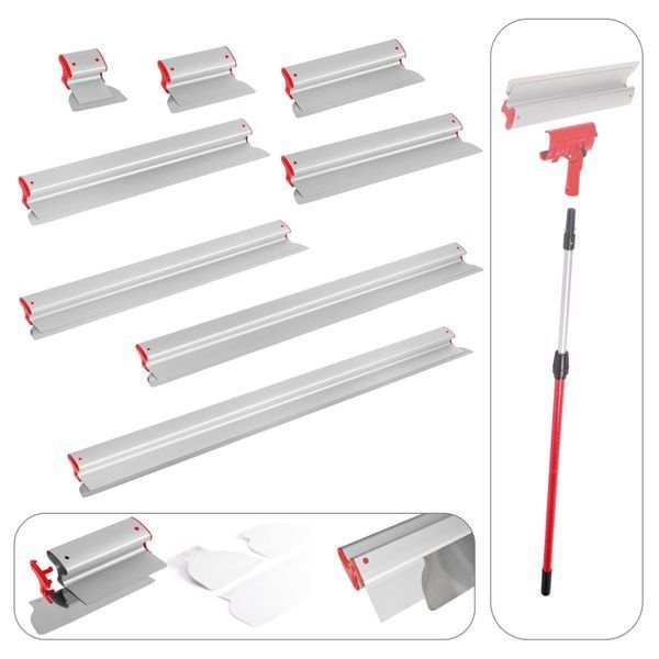 KIT Gletiere Profesionale ZuperPRO INOX maner ALU - Set 40/60/80 cm