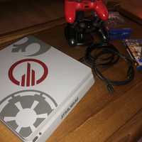 Ps 4 slim (editia Star wars) ,2 controlere+suport incarcare, 4 jocuri