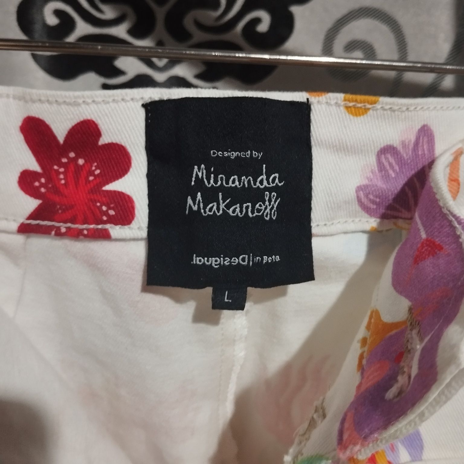Miranda Makaroff x Desigual artist graphic print pantaloni evazați