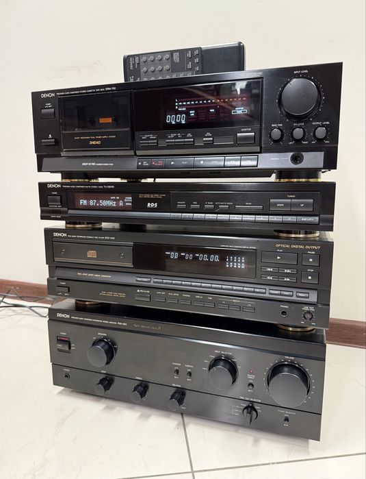 Ретро аудио сет DENON - усилвател, CD, триглав дек, тунер
