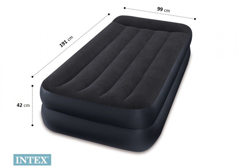 INTEX (191×99×42) Надувной кровать Встроенная насос. БЕСПЛАТНО Доставк