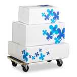Plansa de transport din lemn cu maner roti pivotante 400 kg 58x30x11cm