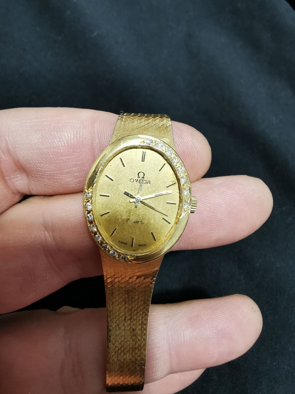 Ceas omega aur 18k cu diamante