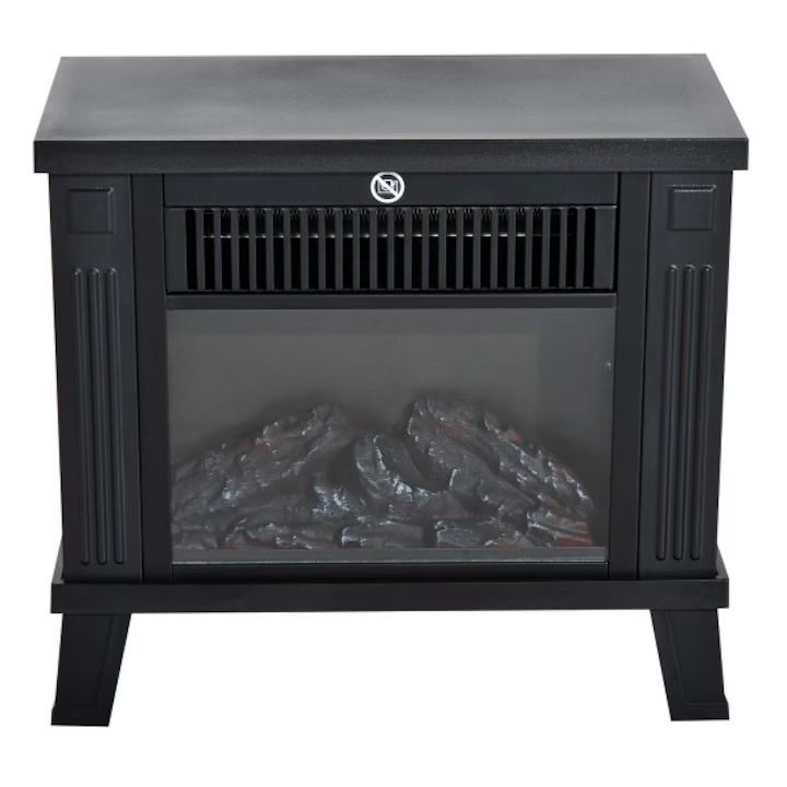 Електрическа камина HomCom 1200W, с ефект на пламък. С гаранция