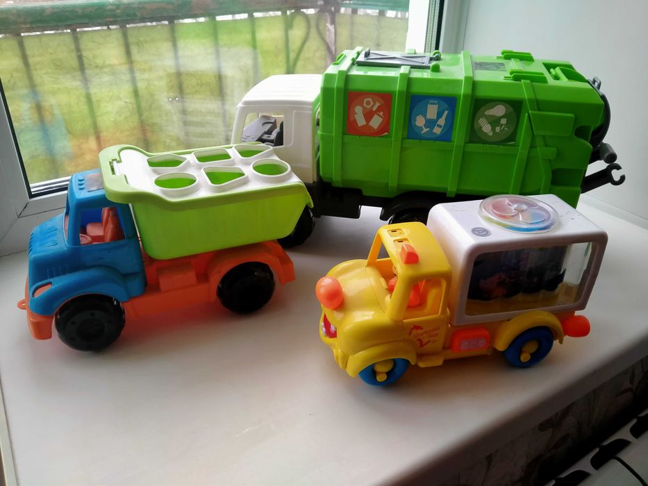 Детские машинки Мусоровоз, Грузовичок и заводная