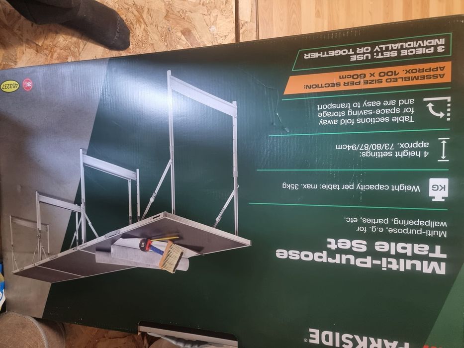 Masa pliabila parkside