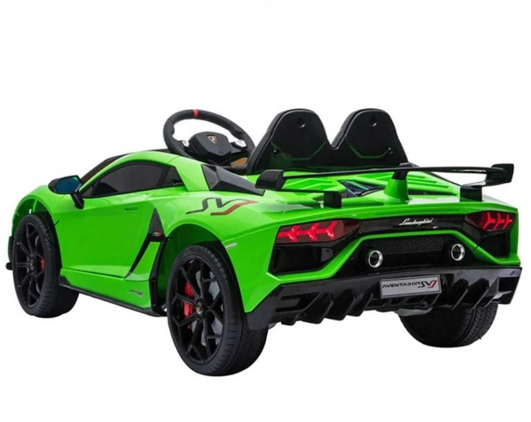 Masinuta electrica Lamborghini Aventador SVJ green cu roti EVA