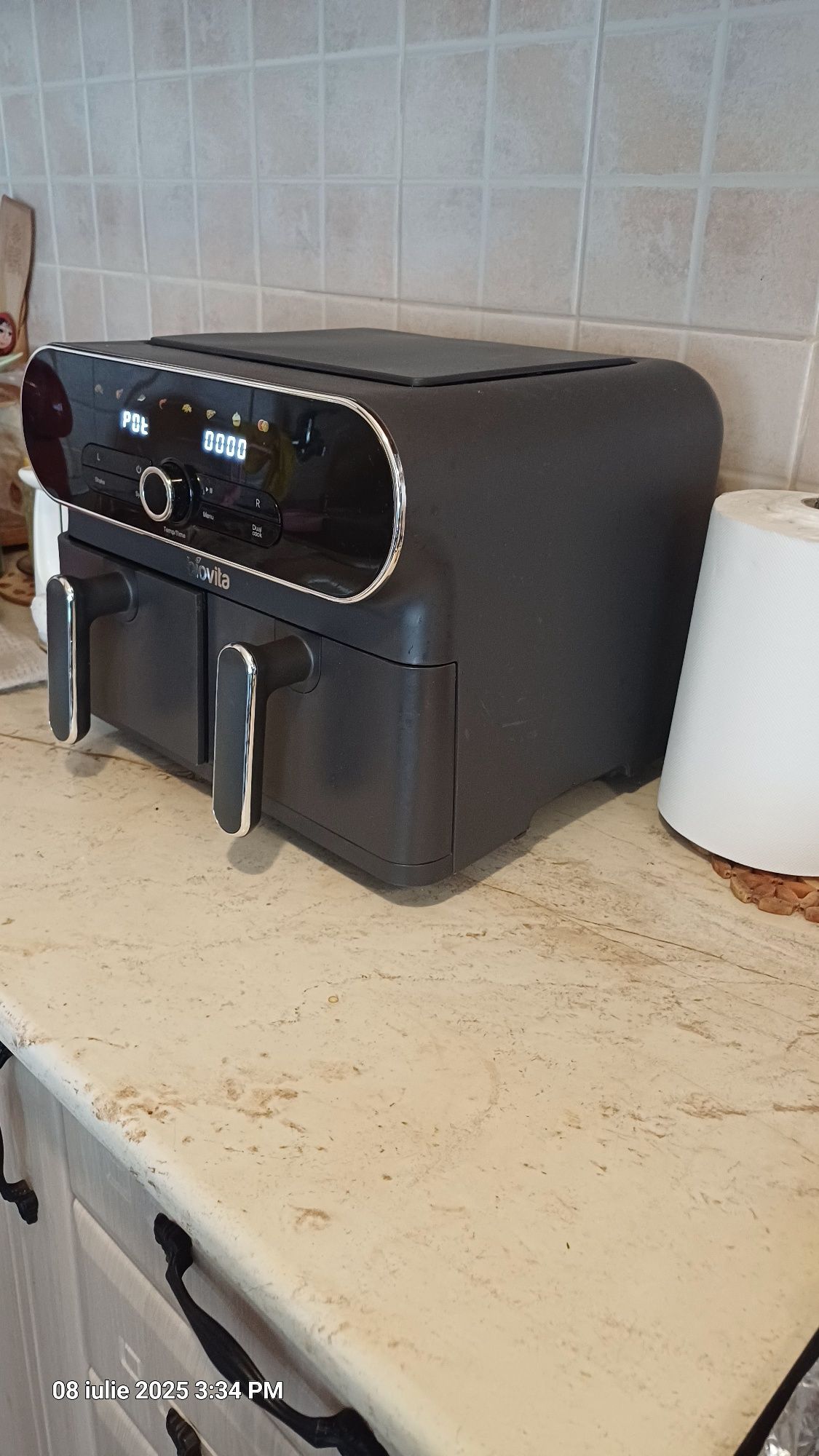 Vând AIRFRYER,Friteuză cu aer cald, DUO, 10.4L, 1700W, 2 zone de gătit