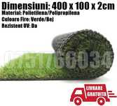 Gazon Sintetic Artificial Terasa Iarba 400x100x2cm LIVRARE GRATUITA