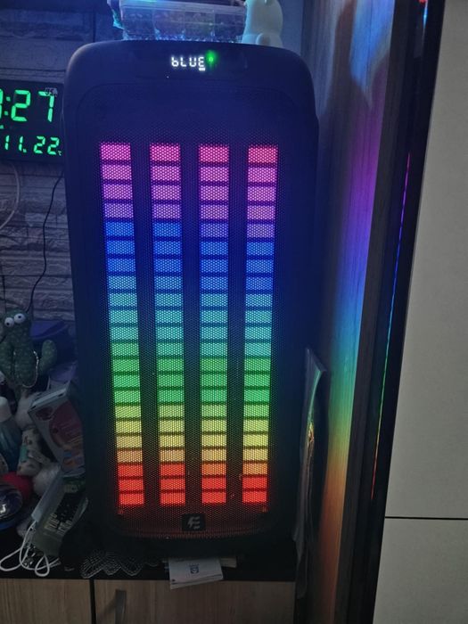 Boxa E-BODA party RGB + microfon + telecomanda