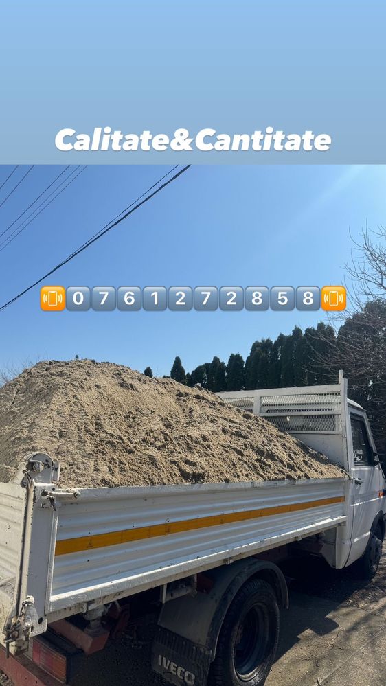 Transport: Nisip,Sort,Pământ Negru,Piatră,Balast+Miniexcavator