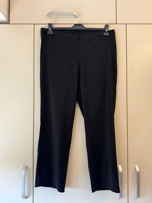 Costum dama negru elegant, office, dantela, marime 46-48