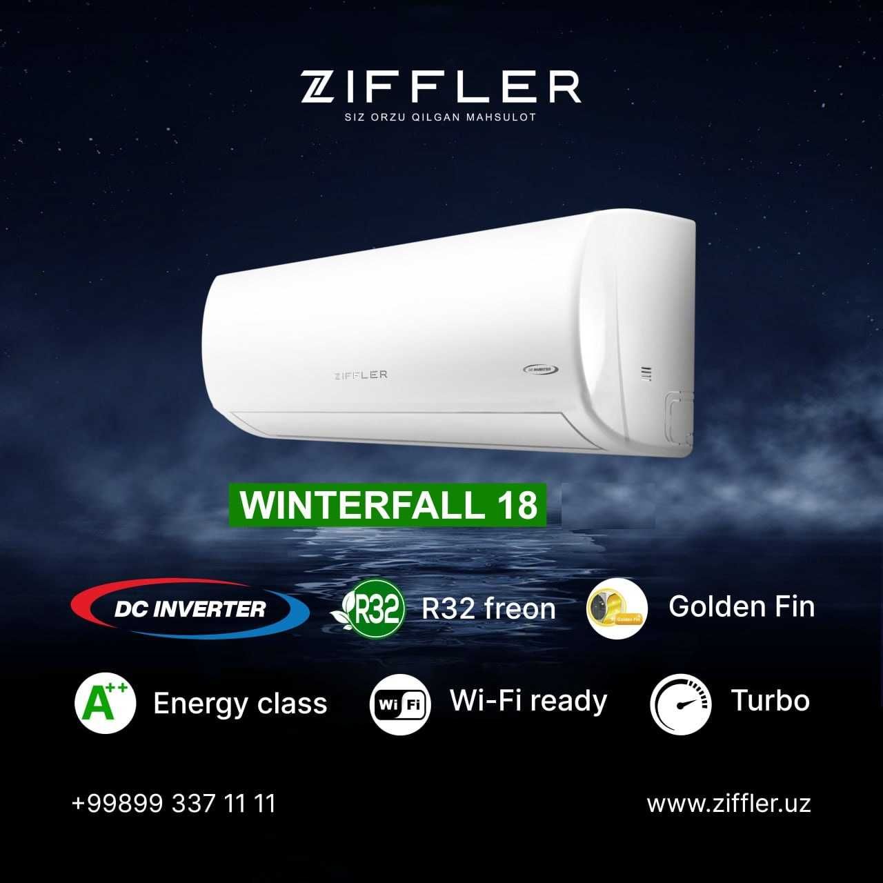 Кондиционер ZIFFLER WINTERFALL 18 inverter/Акция/Гарантия/Доставка