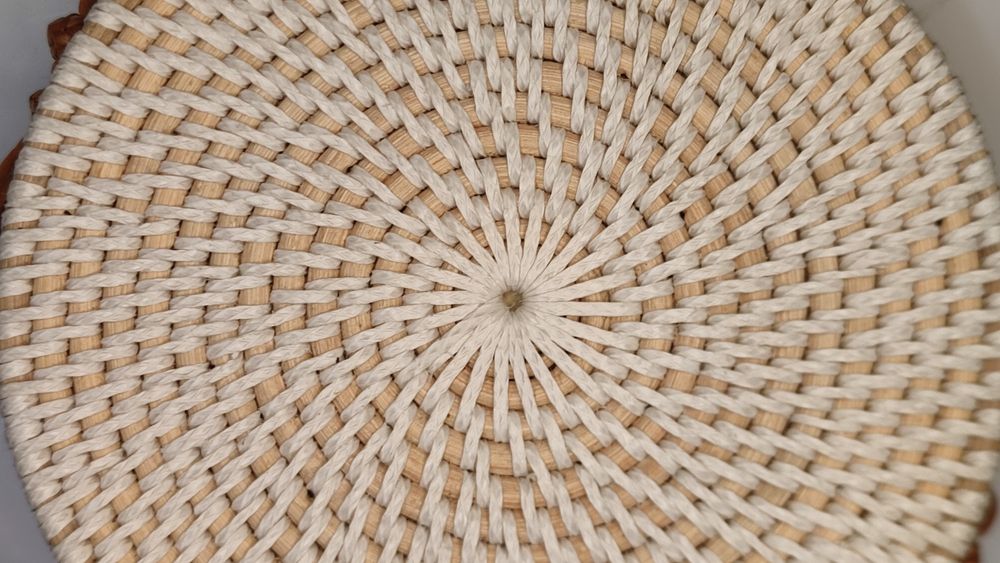 Geantă handmade Gave Lux alb fildeș