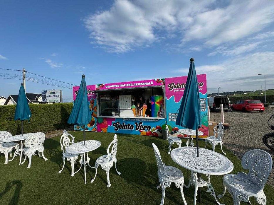 Afacere la cheie gelaterie mobila cu 3 rulote comerciale si laborator