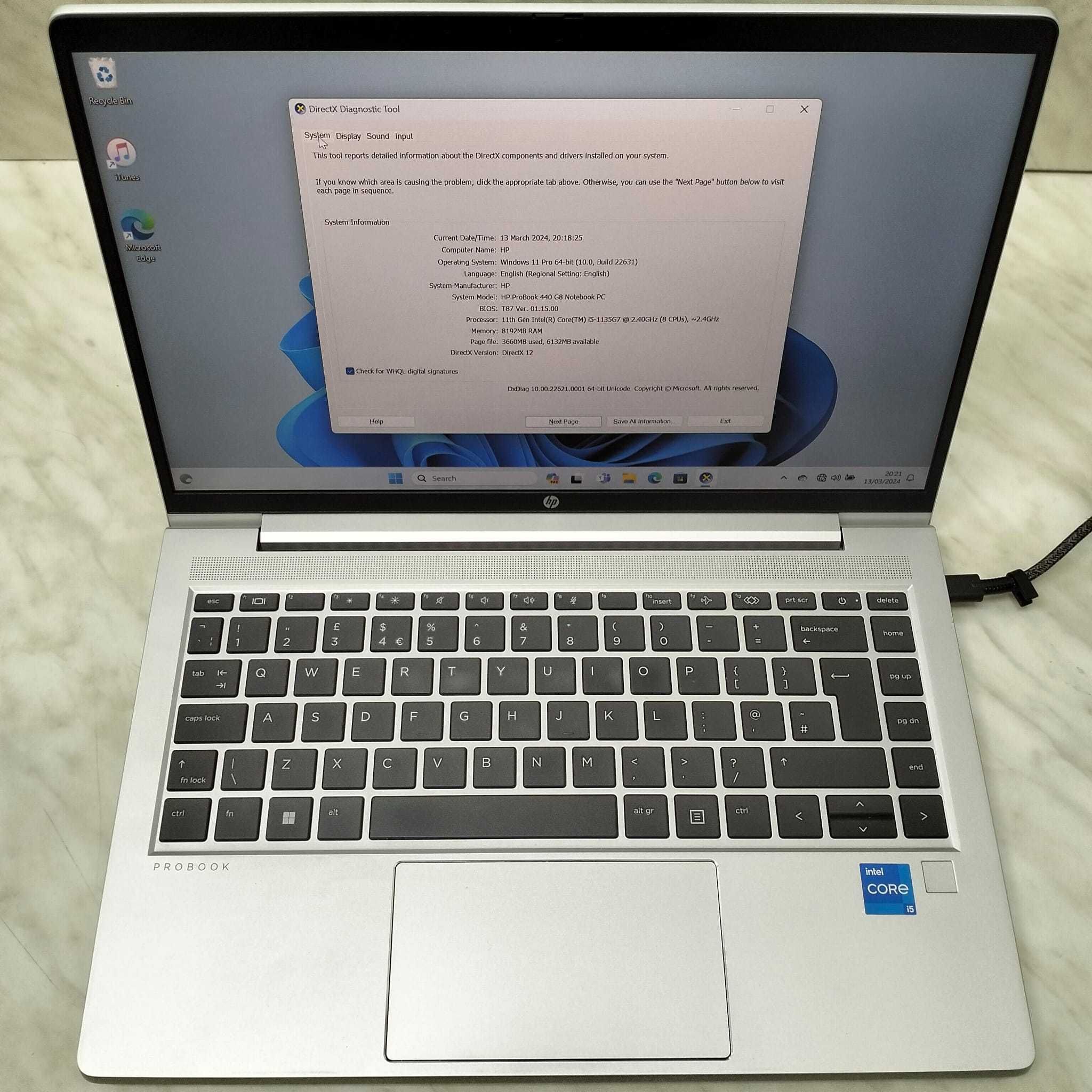 Laptop HP ProBook 440 G8 Intel Core i5-1135G7 14" RAM8GB SSD 1TB 25947