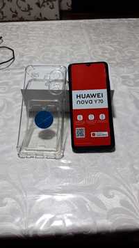 Huawei nova y 70 телефони янги сотидади коробка документ бор