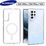 Husa Magsafe Samsung S22 S23 S24 S25 PLUS ULTRA S23 FE S24FE Transpare