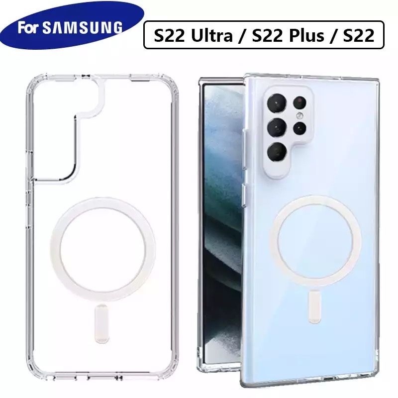 Husa Magsafe Samsung S22 S23 S24 PLUS ULTRA Slim Transparenta