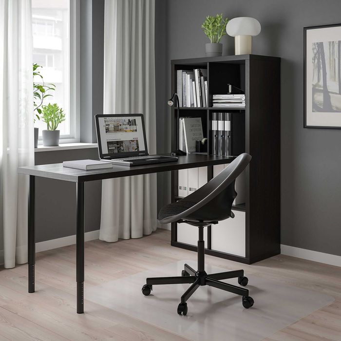 IKEA LAGKAPTEN/KALLAX, Стол, комбинация, черный