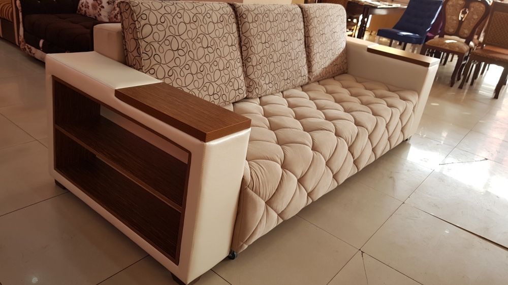 Идеа12 очень прочный раскладной диван.с бельевым ящиком и полочками