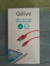 USB to Micro- USB Charge Qilive 1,2M 2,1a max