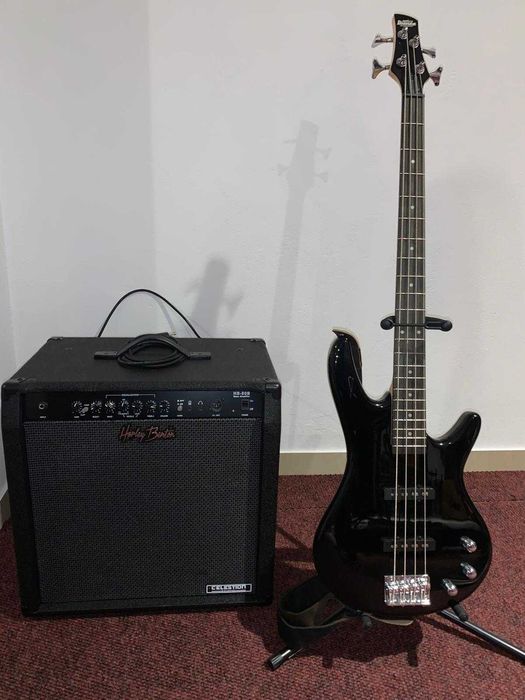 Chitara bass Ibanez + boxa Harley Benton