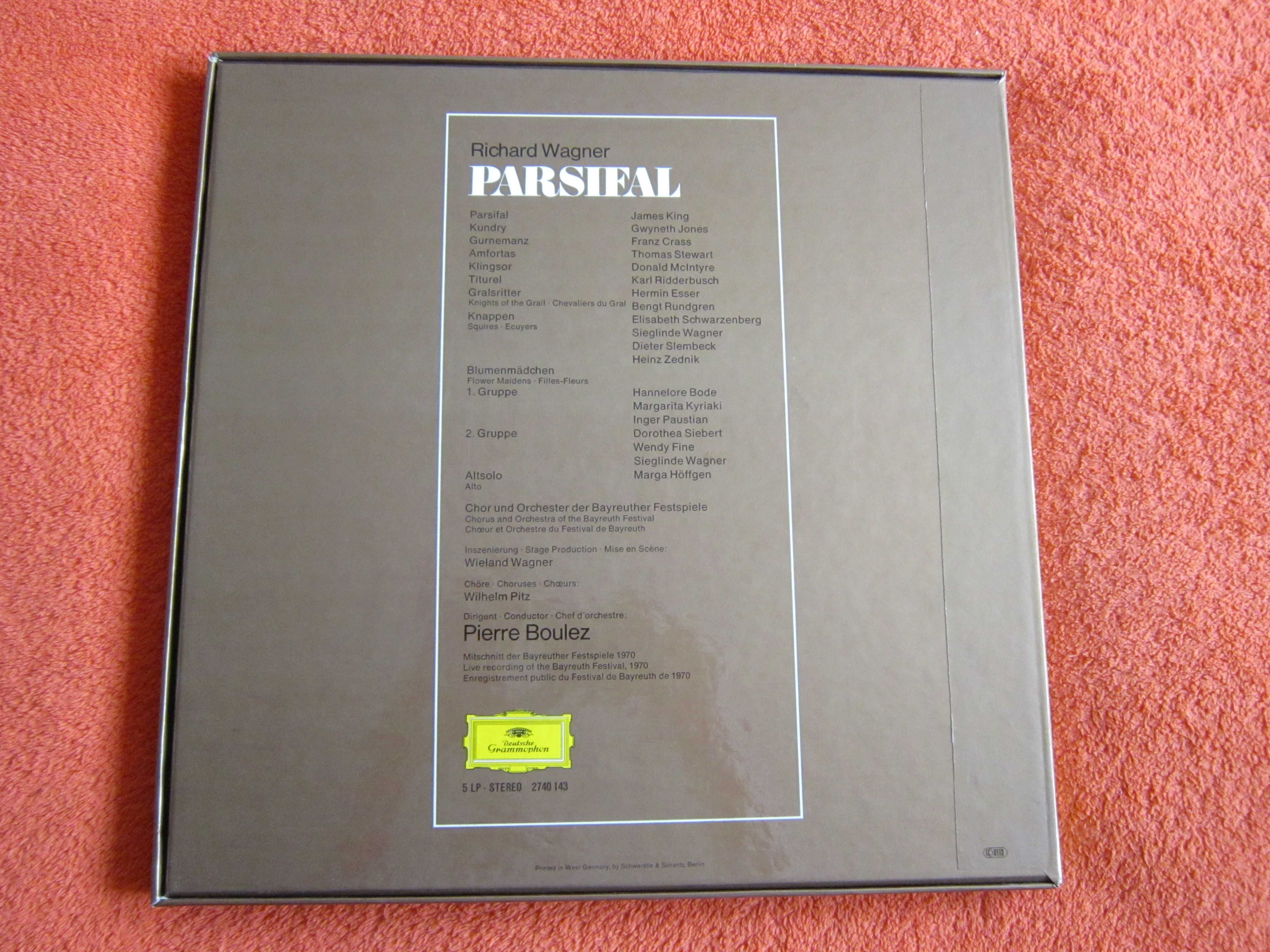 rar  Wagner -Parsifal dir. Pierre Boulez  Bayreuth 1970 boxset 5LP