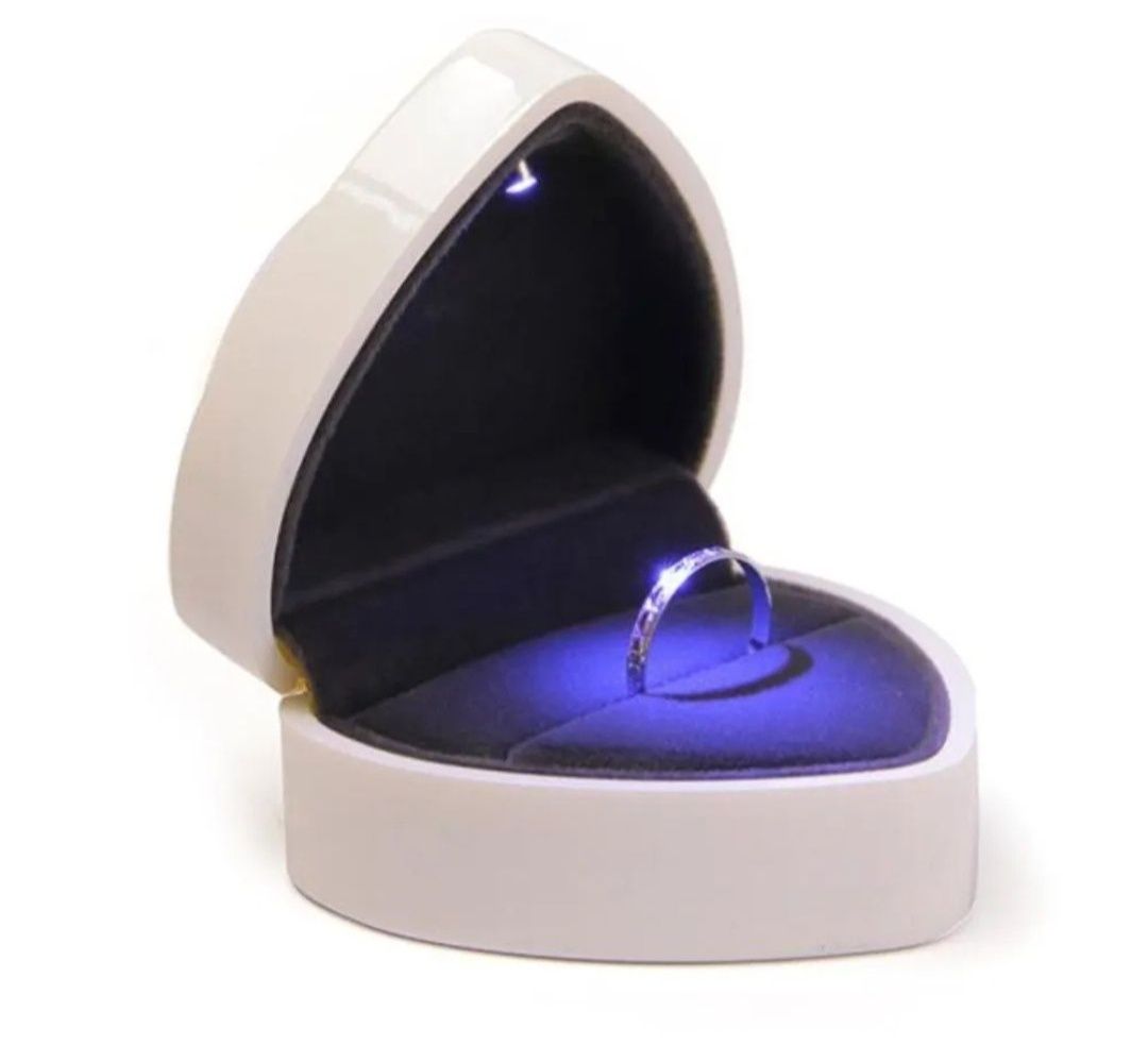 Cutie inel, cutie inel de logodnă cu LED, cutie inimă, cutii inel