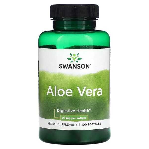 Swanson Aлое Вера, 25 mg, 100 дражета